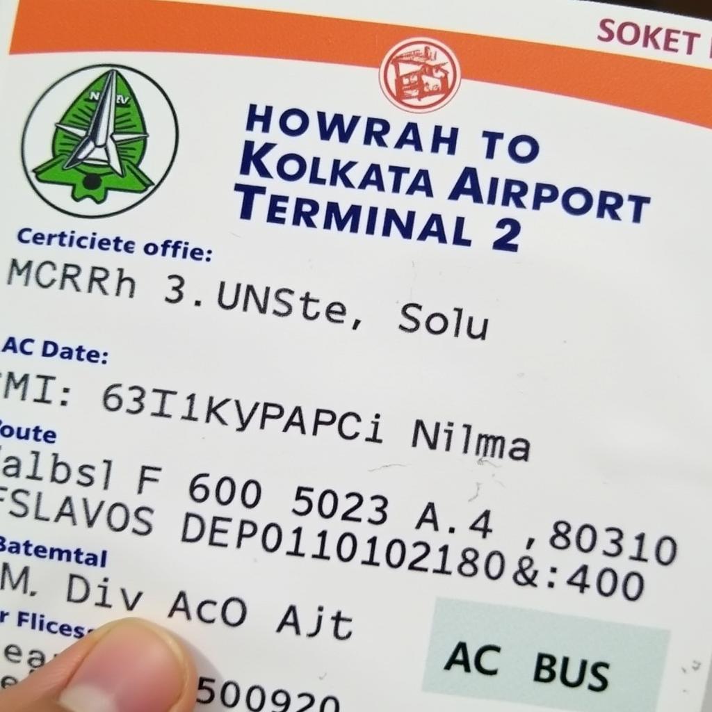 Howrah to Airport AC Bus Ticket