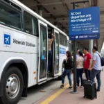 AC Bus Departure from Howrah Station