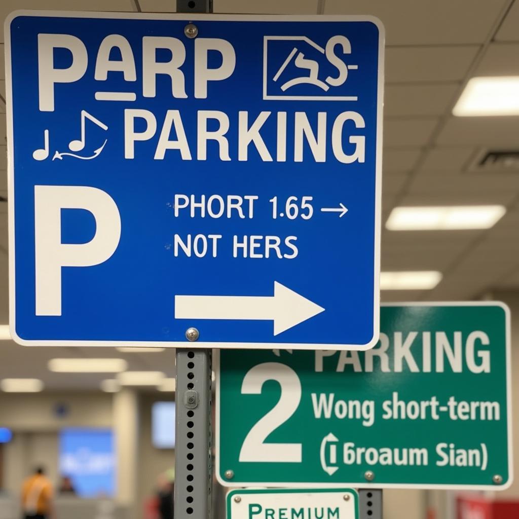 Hyderabad Airport Parking Signage