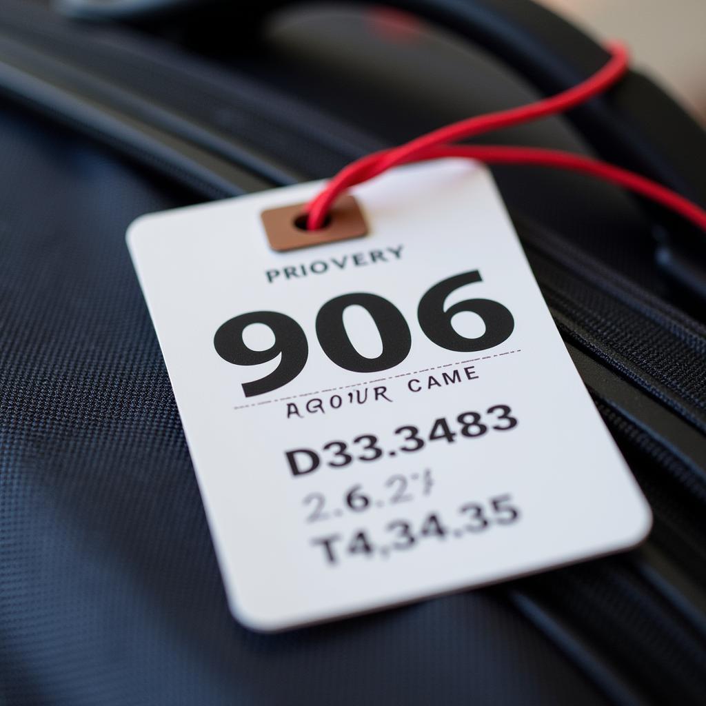 Example of an IATA Airport Code on a Luggage Tag