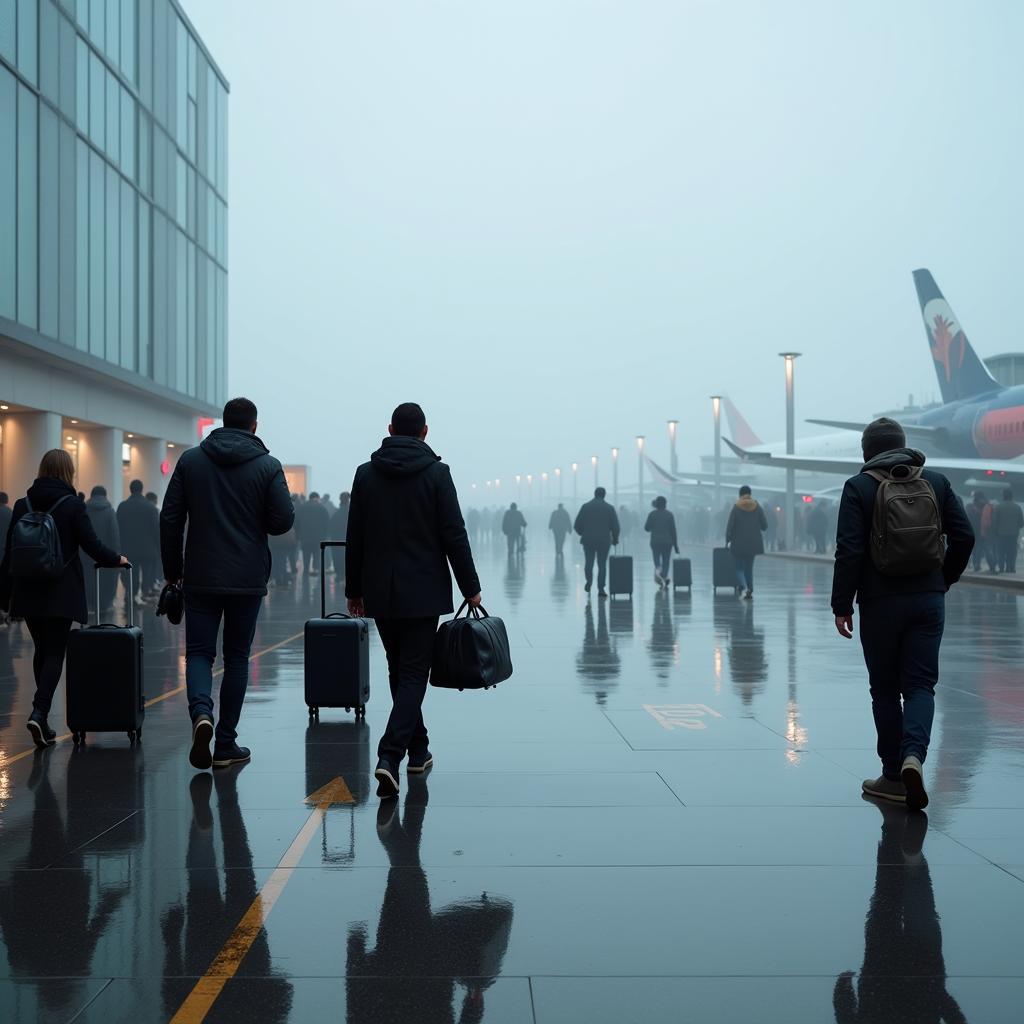 IGI Airport in Winter