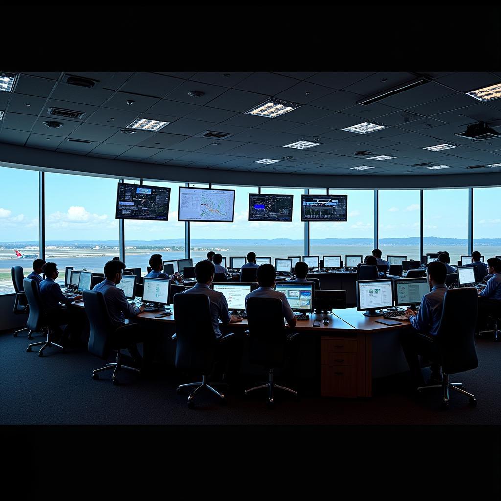 Modern Indian Airport Control Room