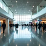 Modern and Spacious Izmir Airport Terminal Interior