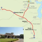 Jabalpur Airport and Route Map to Pench National Park