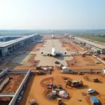 Jewar Airport Construction Site Overview