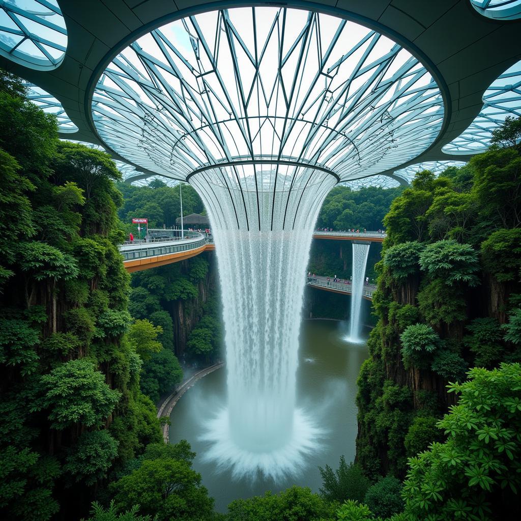 Jewel Changi Airport Rain Vortex