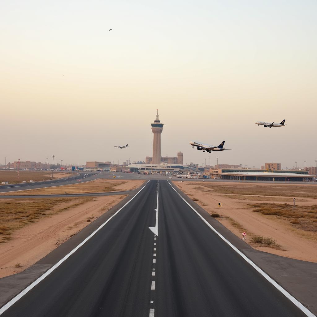 Jizan Airport Runway and Control Tower