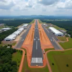 Kalaikunda Airport Aerial View Showing Runways and Infrastructure