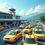 Taxi Stand at Kangra Airport