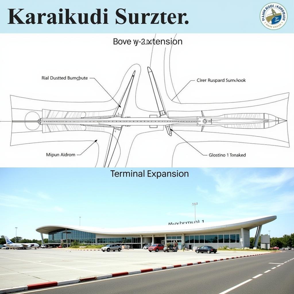 Karaikudi Airport Future Expansion Project Blueprint and Artist Rendition