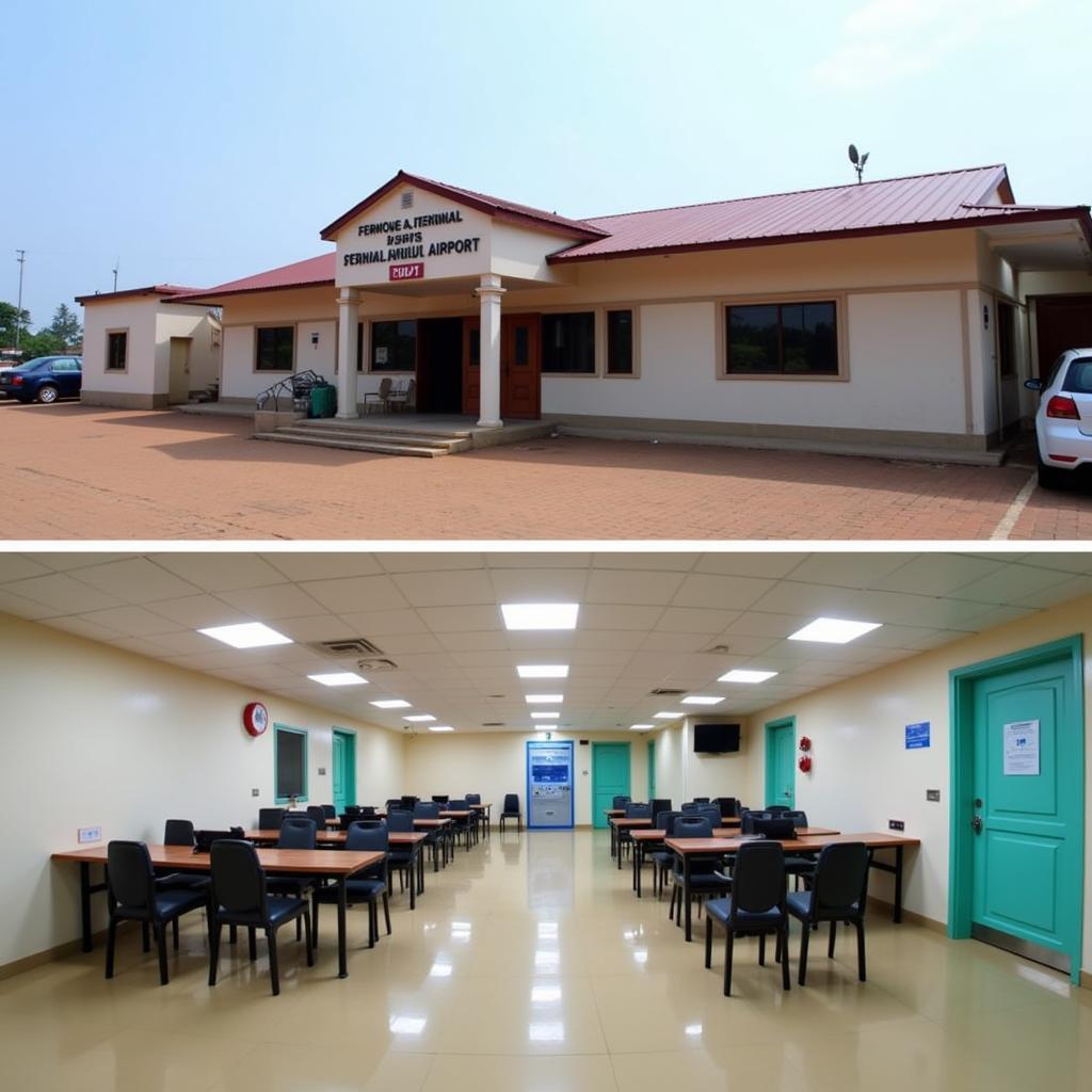 Karaikudi Airport Terminal Building Exterior and Interior View