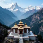 Kedarnath Temple Aerial View