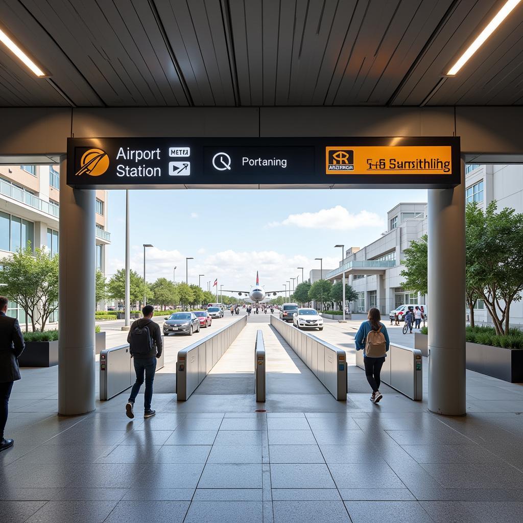 Kempegowda Airport Metro Station Entrance