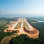 Kharghar Airport Aerial View Showing Construction Progress and Surrounding Landscape