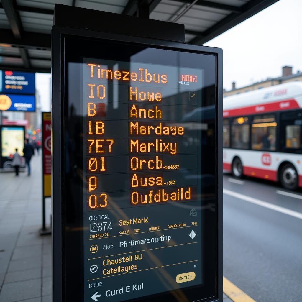 Information Display at a KIA Bus Stop