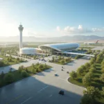 Artist's rendering of a future terminal expansion at King Khalid International Airport.