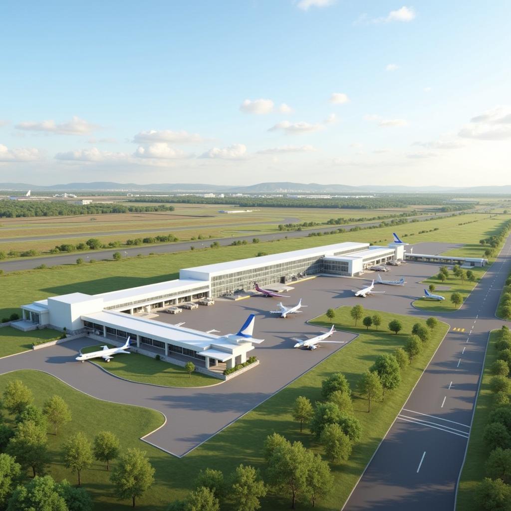 Kishangarh Airport Expansion Plans: Artist's Rendition of Future Terminal