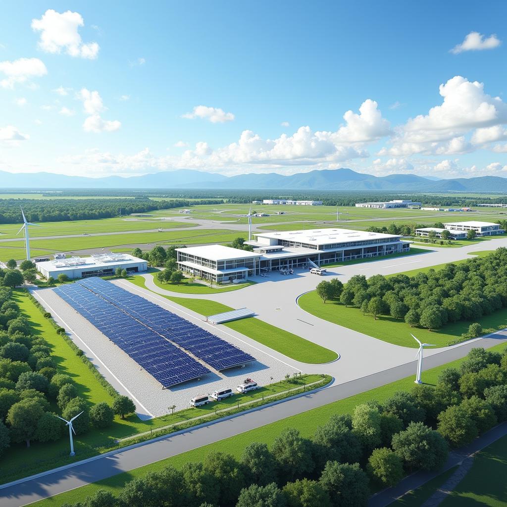 Kochi Airport's Future Solar Expansion Plans: Visual representation of future plans to increase solar capacity and explore other renewable energy sources.