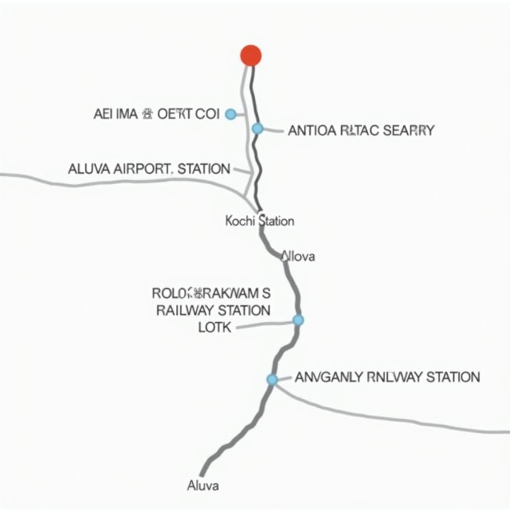 Kochi Airport Railway Station Distance Map