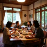 Kochi Homestay Interior Family Meal