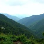 Scenic view of the Kodaikanal hill station, highlighting the challenging terrain that makes airport construction difficult.