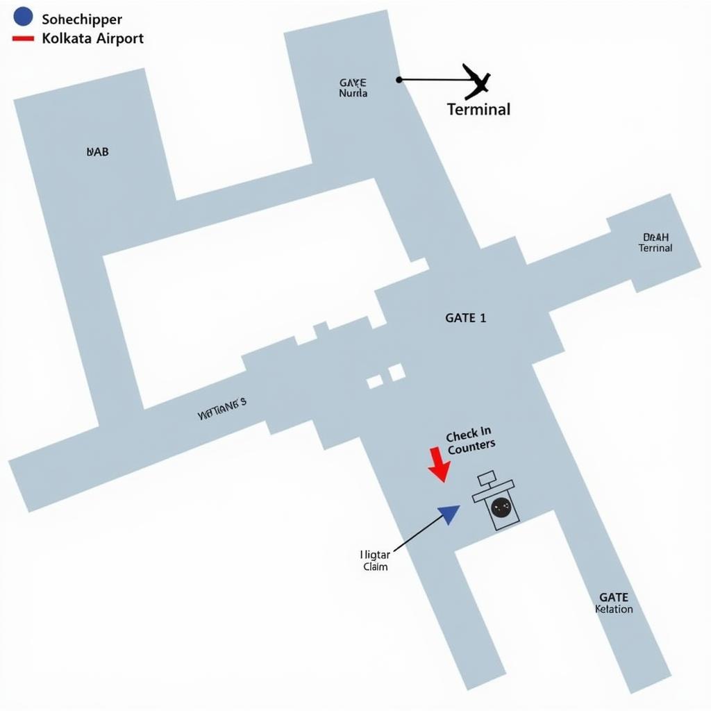 Kolkata Airport Terminal Map