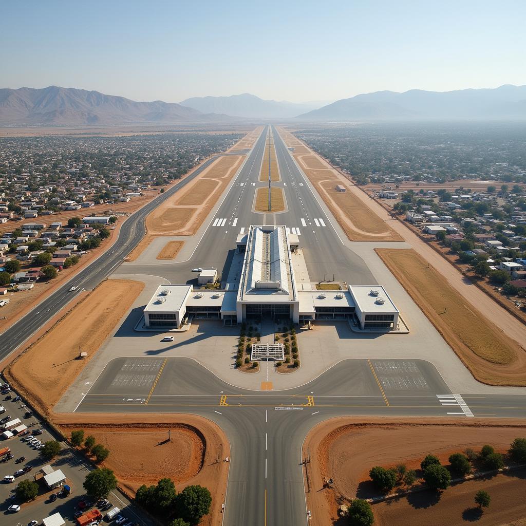 Aerial View of Korba Airport