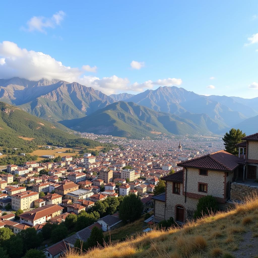 Kozani city skyline