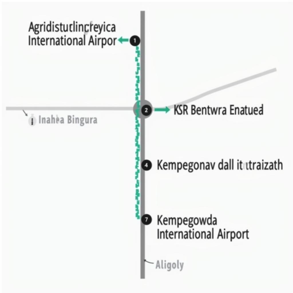 KSR Bengaluru Airport Metro Map