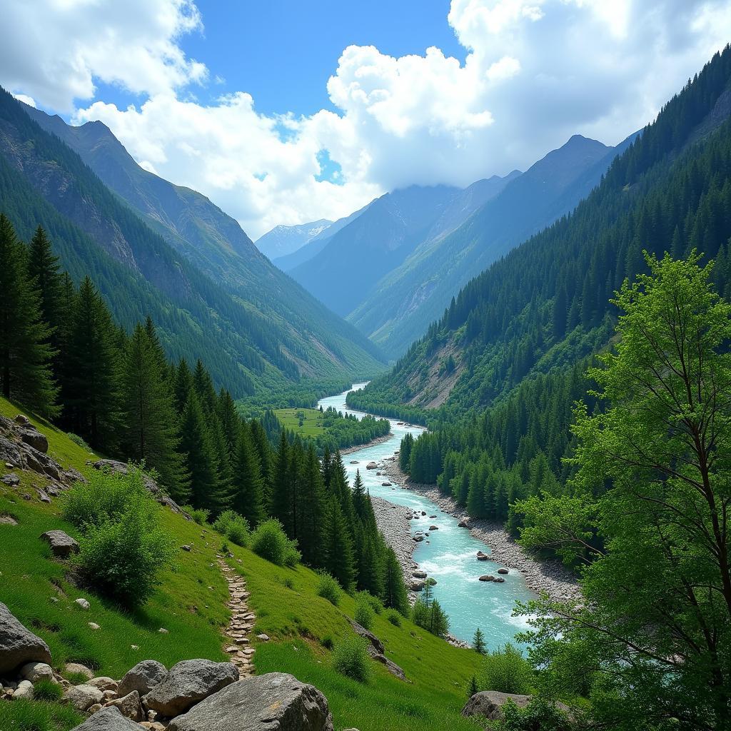 Scenic View of Kullu Valley