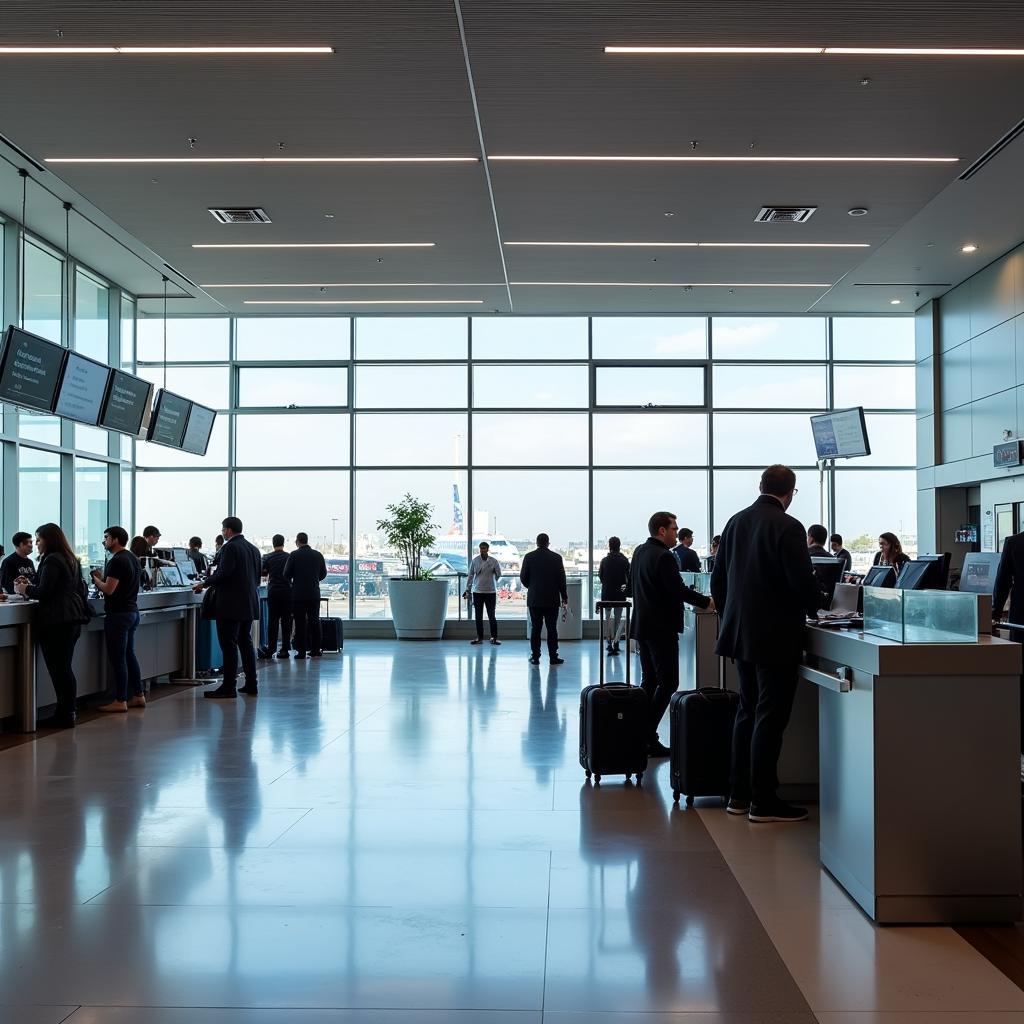 Larnaca Airport Check-in Area