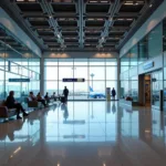 Larnaca Airport Terminal Interior View