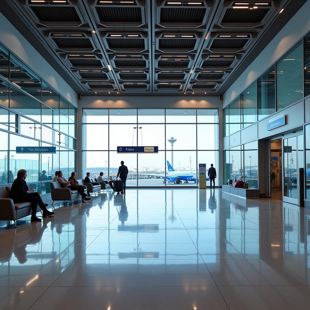 Larnaca Airport Terminal Interior View