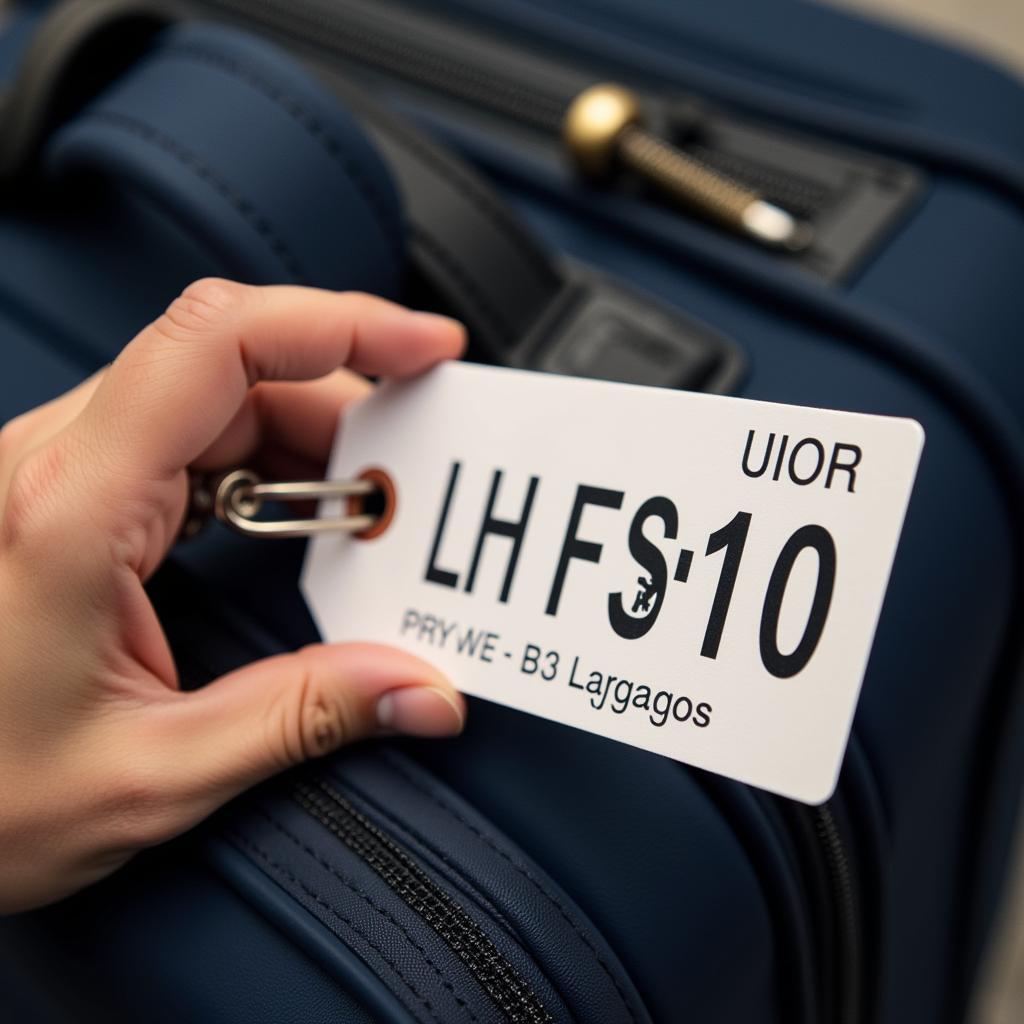 LHR Airport Code on Luggage Tag