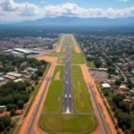 Lubumbashi Airport Aerial View