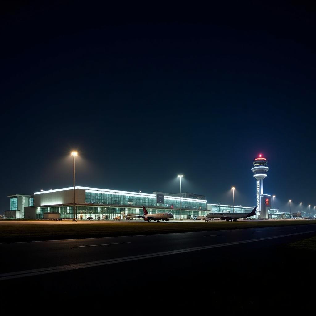 Lucknow Airport at Night