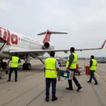 Ground staff working at Lucknow Airport