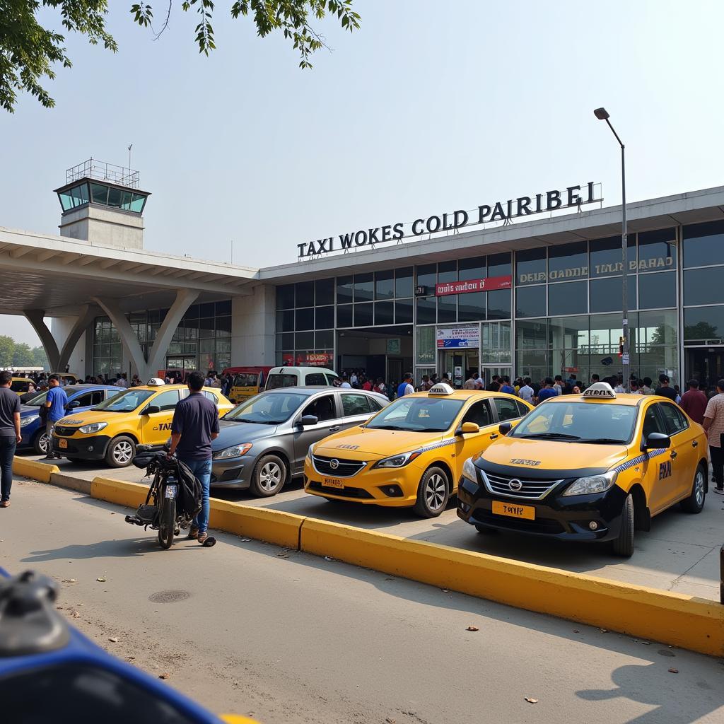 Taxi stand at Lucknow Airport