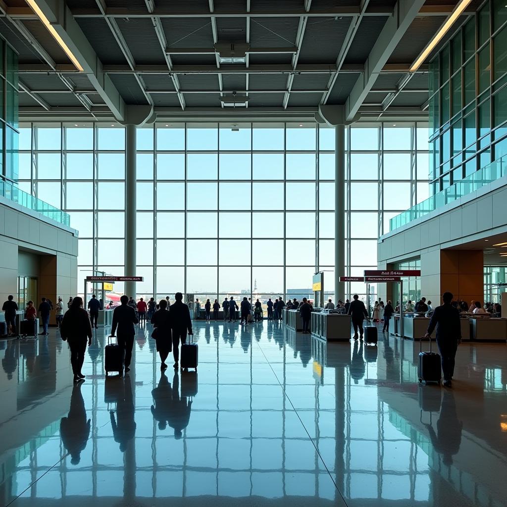 Modern Terminal Building at Lucknow Airport