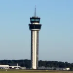 Luxembourg Airport control tower managing air traffic operations