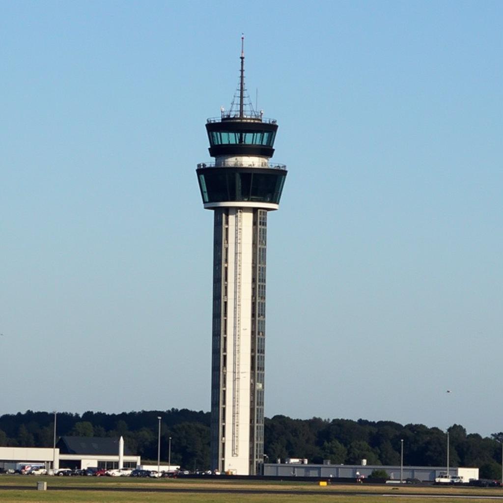 Luxembourg Airport control tower managing air traffic operations