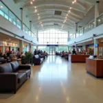 Inside the Mahe Seychelles Airport Terminal