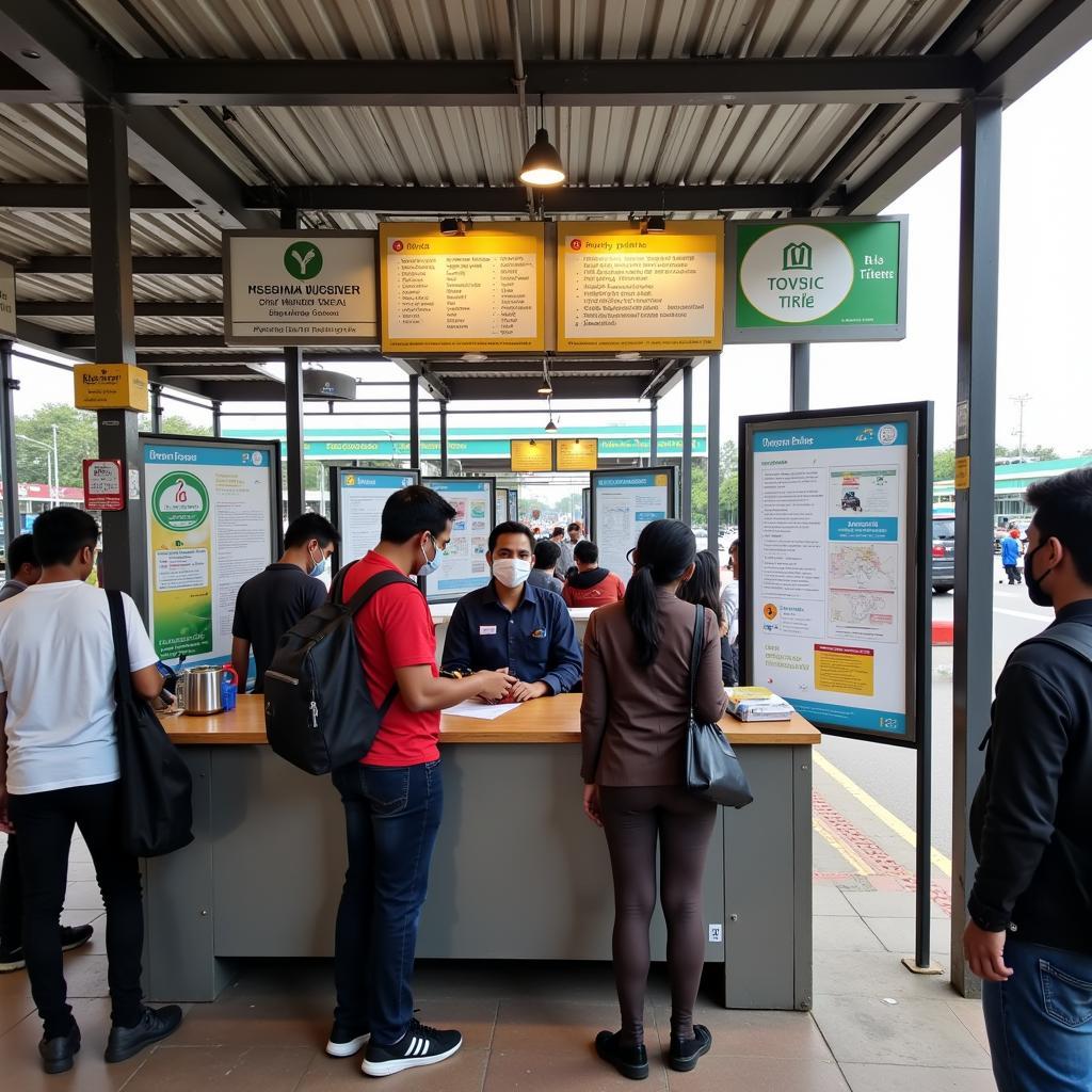 Information kiosk at Majestic bus stand