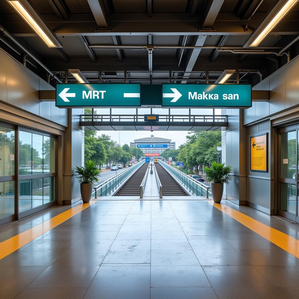 Makkasan Station Interior and MRT Connection