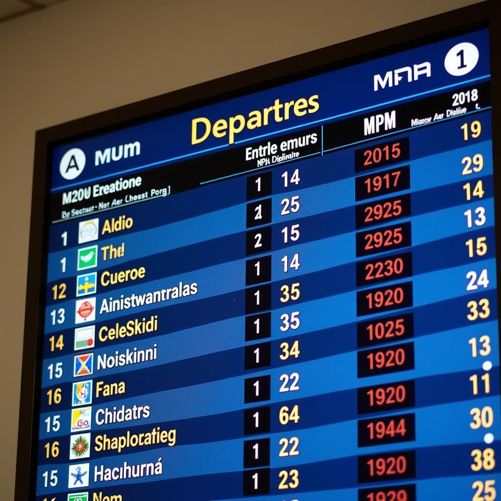 Maputo Airport (MPM) Flight Departures Board