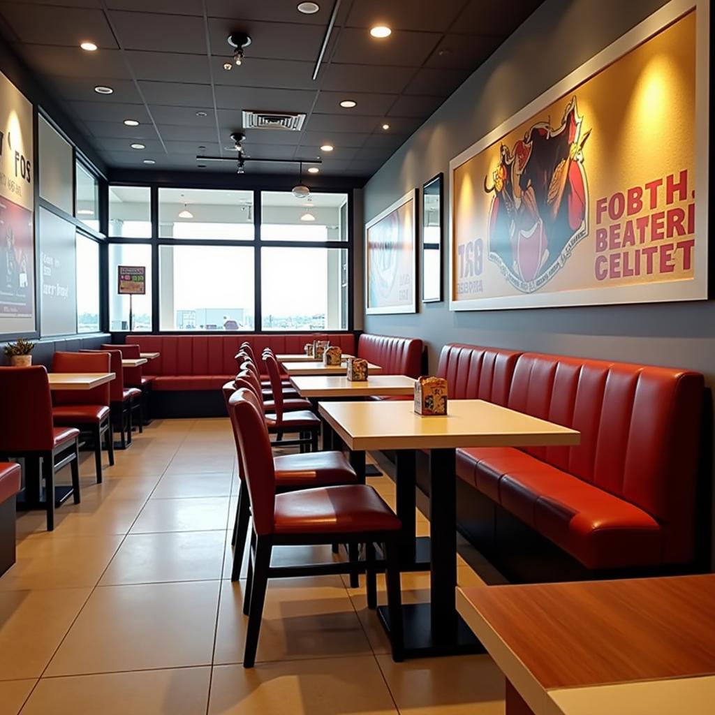 McDonald's Dining Area at Hyderabad Airport