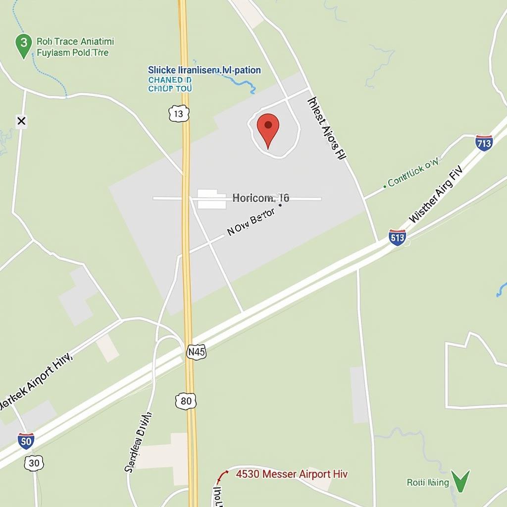 Messer Airport Hwy Location Map