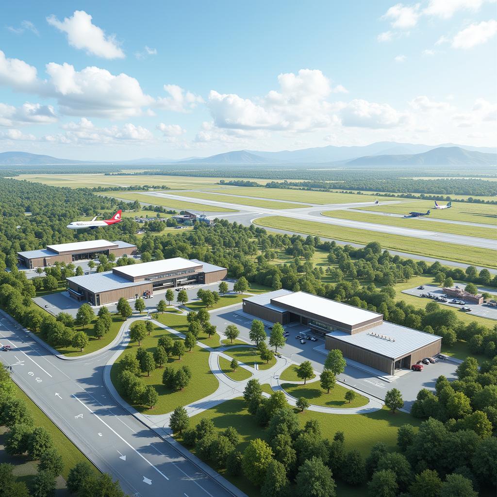 Conceptual image of Mingaladon Airport future development