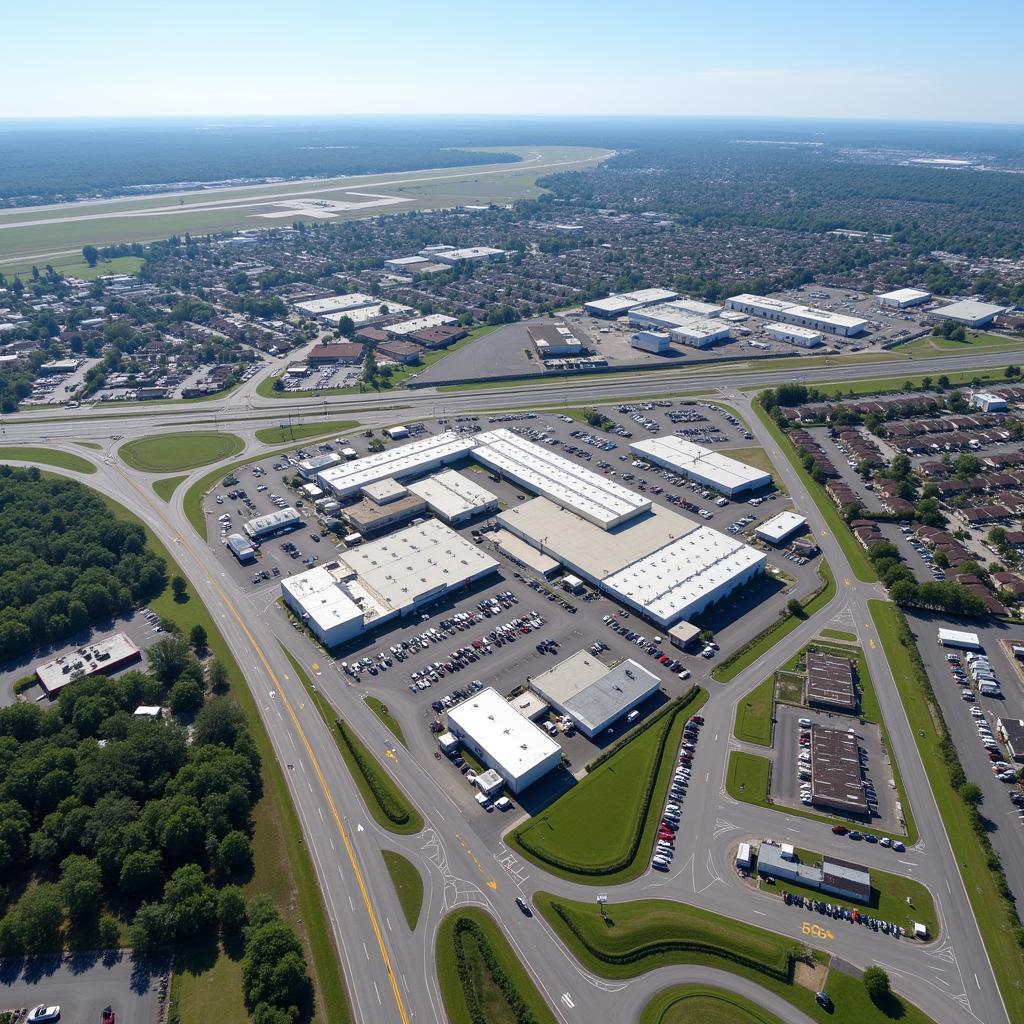 Mississauga Airport Road Aerial View