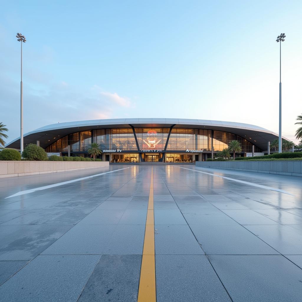 Modern Exterior of Mohammed V Airport Terminal